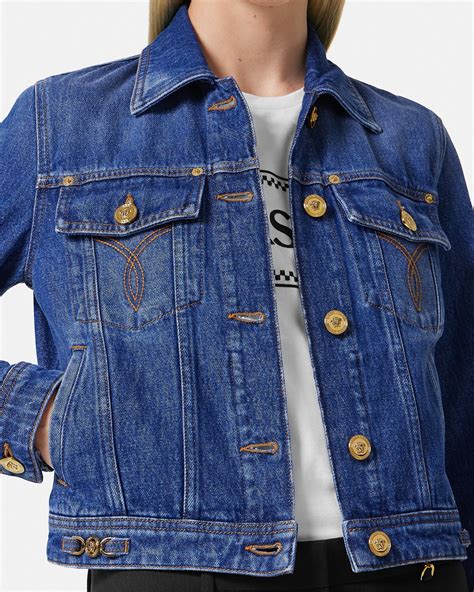 manteaux versace|Versace denim jacket.